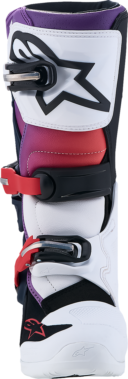 ALPINESTARS Youth Tech 7S Boots - Dark Blue/White/Black/Purple - US 2 / EU 34 2015017-7341-2