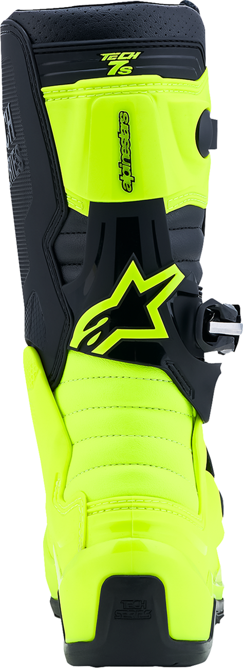 ALPINESTARS Youth Tech 7S Boots - Fluorescent Yellow/Black - US 7 / EU 40.5 2015017-551-7
