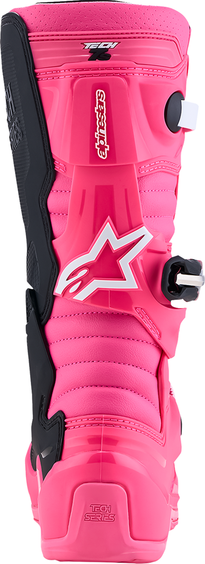 ALPINESTARS Youth Tech 7S Boots - Fluorescent Pink/Black/White - US 8 / EU 42 2015017-3187-8