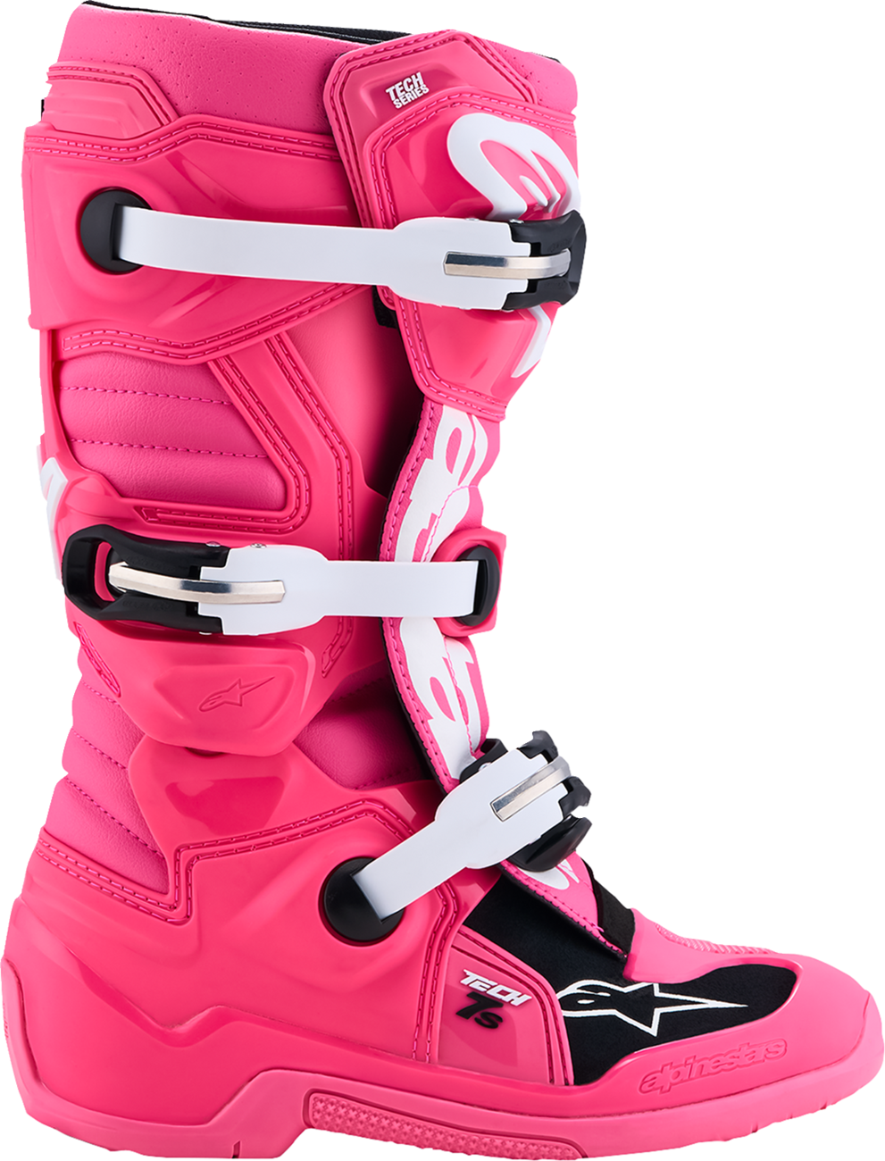 ALPINESTARS Youth Tech 7S Boots - Fluorescent Pink/Black/White - US 8 / EU 42 2015017-3187-8