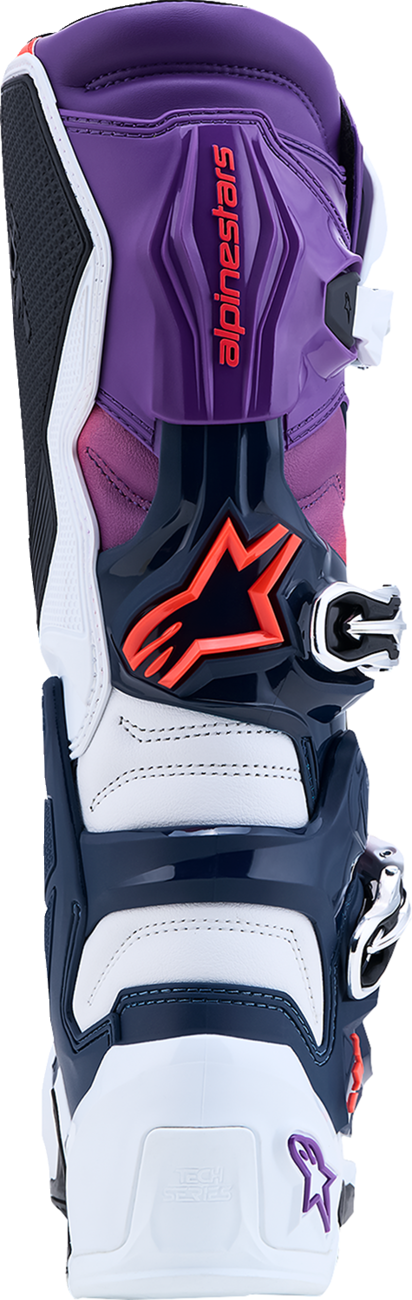ALPINESTARS Tech 7 Boots - Purple/Blue/Fluorescent Red/White - US 9 / EU 43 2012025-3192-9