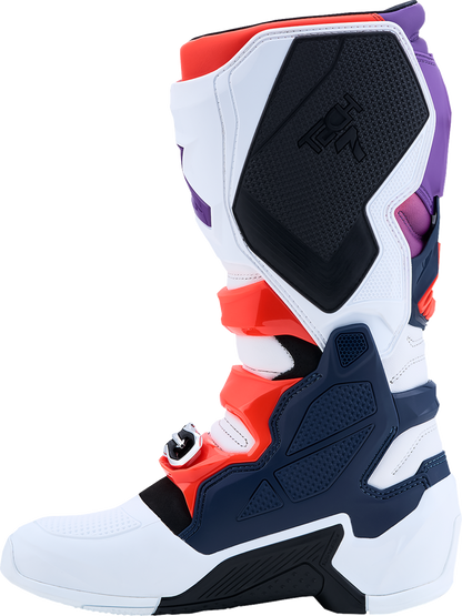 ALPINESTARS Tech 7 Boots - Purple/Blue/Fluorescent Red/White - US 11 / EU 45.5 2012025-3192-11