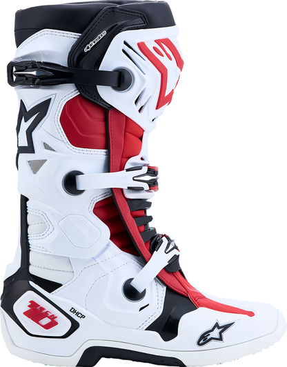 ALPINESTARS Tech 10 Boots - White/Black/Bright Red - US 11 / EU 45.5 2010020-2030-11