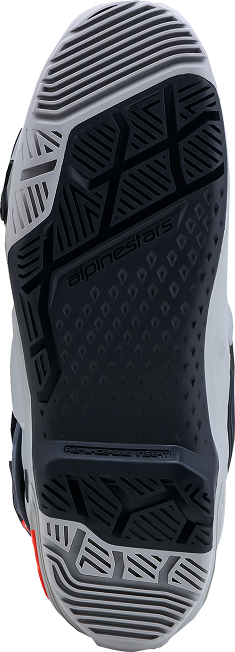 ALPINESTARS Tech 10 Enduro Boots - Medium Gray/Dark Gray/Fluorescent Red - US 7 / EU 40.5 2010025-9338-7