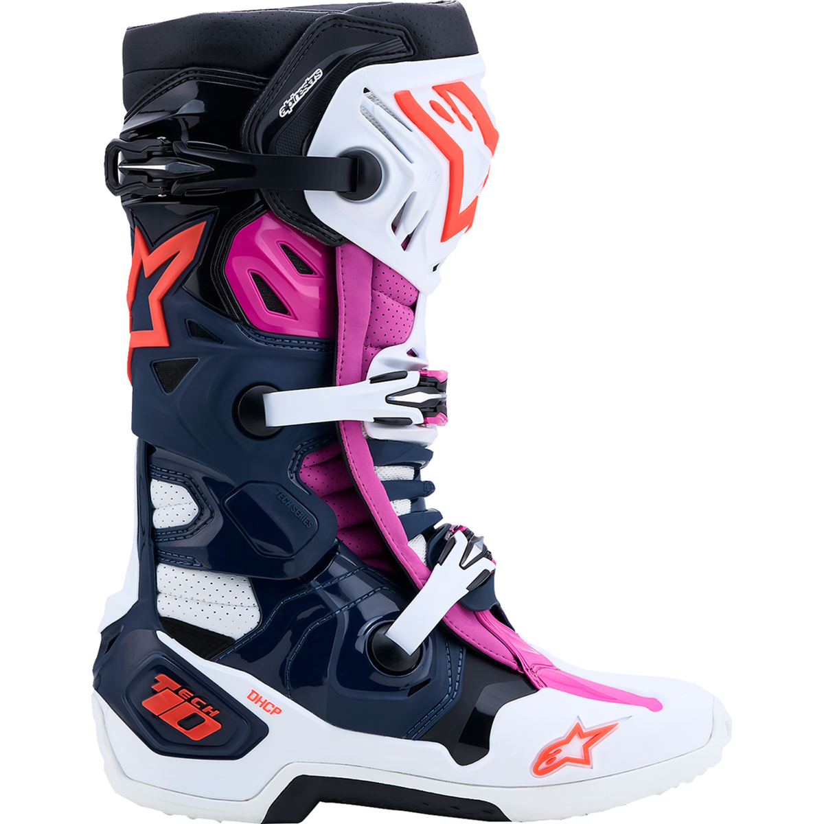 ALPINESTARS Tech 10 Supervented Boots - Dark Blue/White/Black/Fuchsia - US 7 / EU 40.5 2010520-7337-7