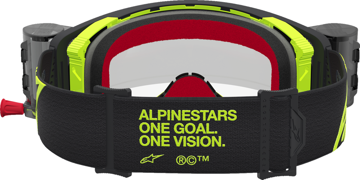 ALPINESTARS GOGGLES Supertech Goggle - Firma - Roll-Off - Black/Yellow Fluo - Clear Lens 5100227-1743