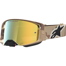 ALPINESTARS GOGGLES Supertech Goggle - Lone - Camo Desert - Gold Mirror Lens 5100627-8068