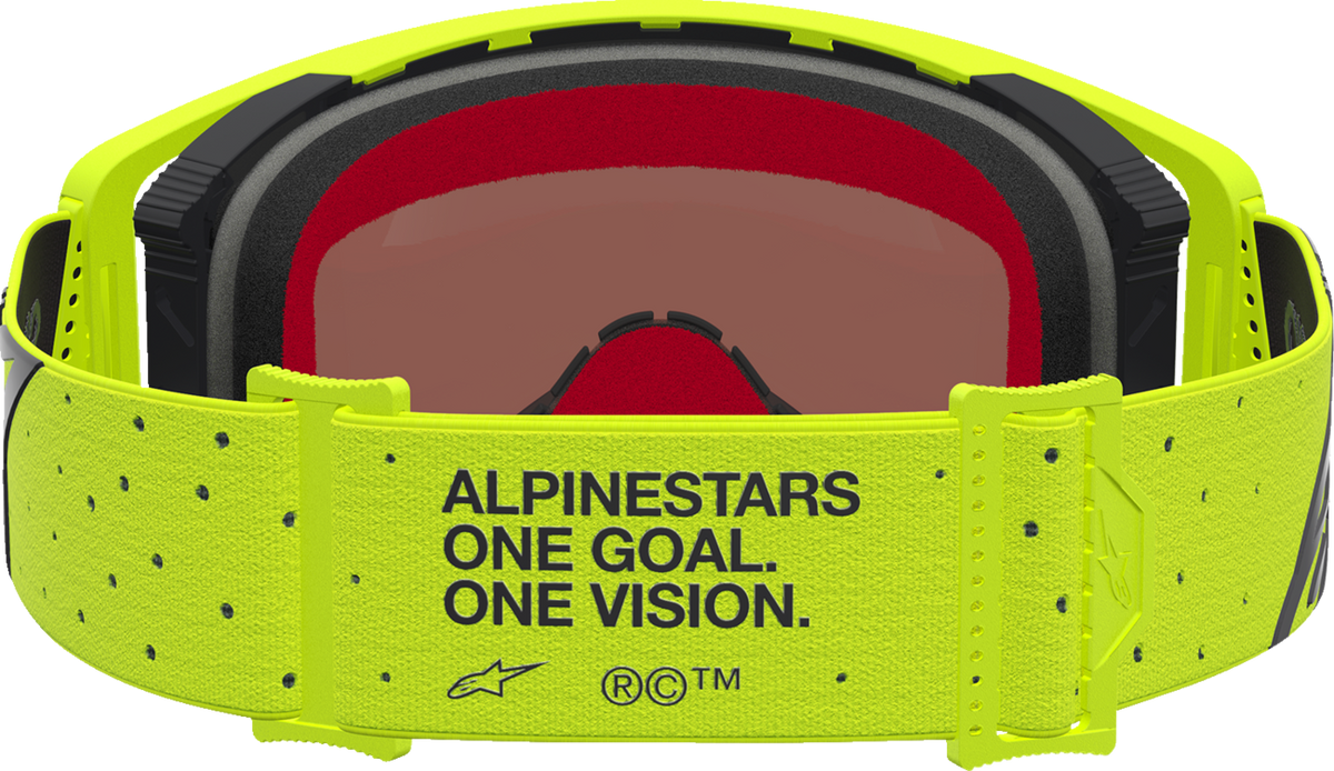 ALPINESTARS GOGGLES Supertech Goggle - Vesta - Fluo Yellow/Black - Pink Mirror Lens 5100727-5002