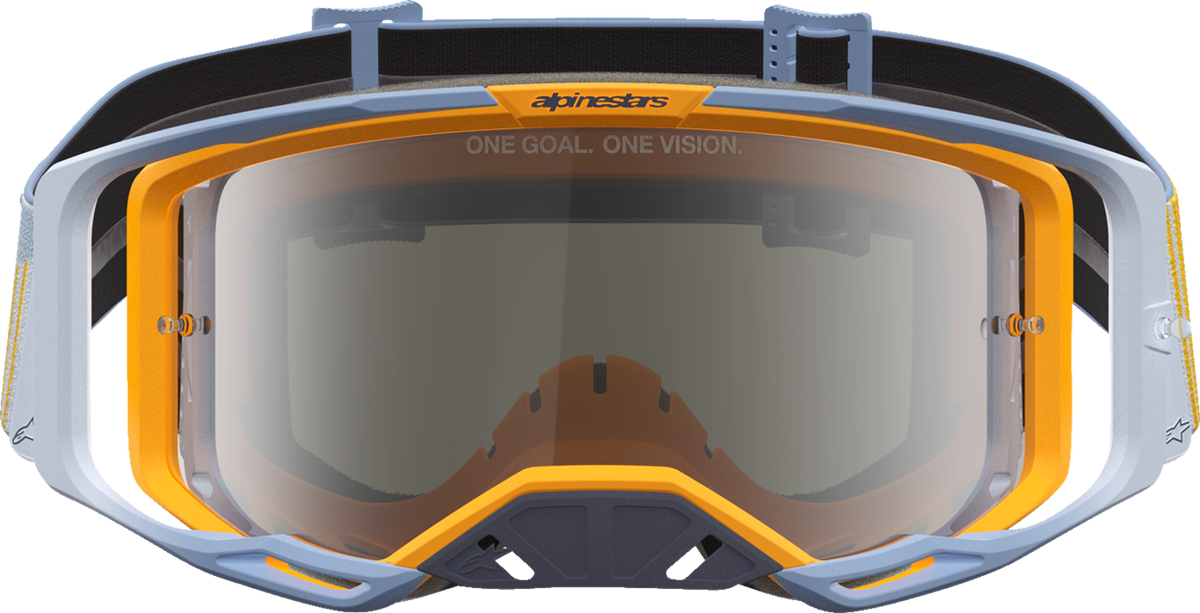 ALPINESTARS GOGGLES Vision 8 Goggle - Maven - Dust Blue/Orange - Silver Mirror Lens 5101627-7366