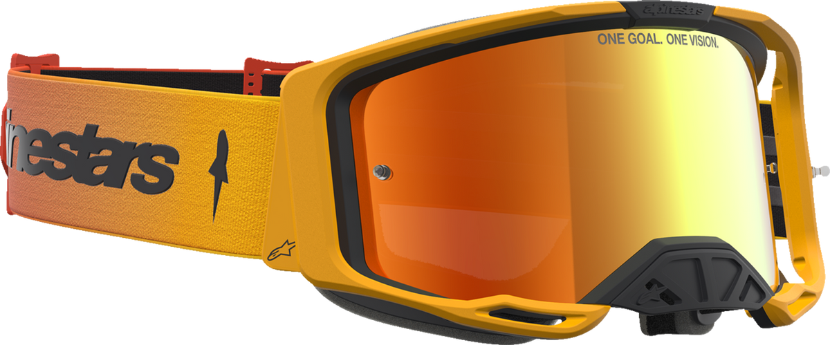 ALPINESTARS GOGGLES Vision 8 Goggle - Amber - Fire Red/Black - Red Mirror Lens 5101427-3235