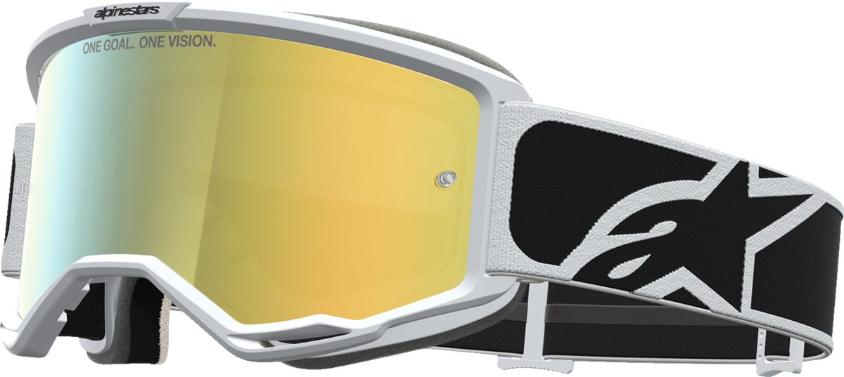 ALPINESTARS GOGGLES Vision 5 Goggle - Rora - Black/White - Gold Mirror Lens 5101927-1762