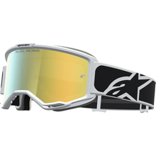 ALPINESTARS GOGGLES Vision 5 Goggle - Rora - Black/White - Gold Mirror Lens 5101927-1762