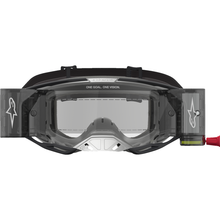 ALPINESTARS GOGGLES Vision 8 Goggle - Amber - Roll-Off - Black/Silver - Clear Lens 5103327-1742