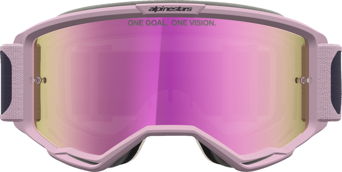 ALPINESTARS GOGGLES Vision 5 Goggle - Rora - Graystone/Old Pink - Pink Mirror Lens 5101927-9356