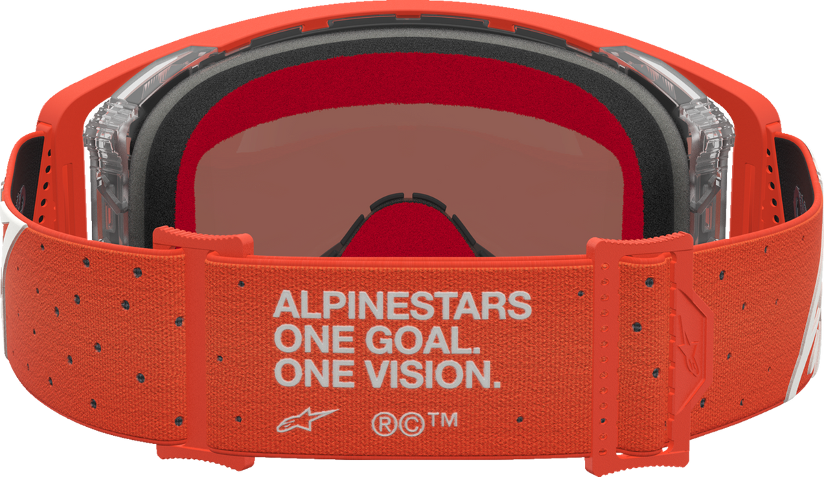 ALPINESTARS GOGGLES Youth Vision Goggle - Vesta - Orange/Silver - Silver Mirror Lens 5140127-4013
