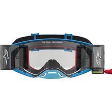 ALPINESTARS GOGGLES Supertech Goggle - Firma - Roll-Off - Blue/Silver - Clear Lens 5100227-7368