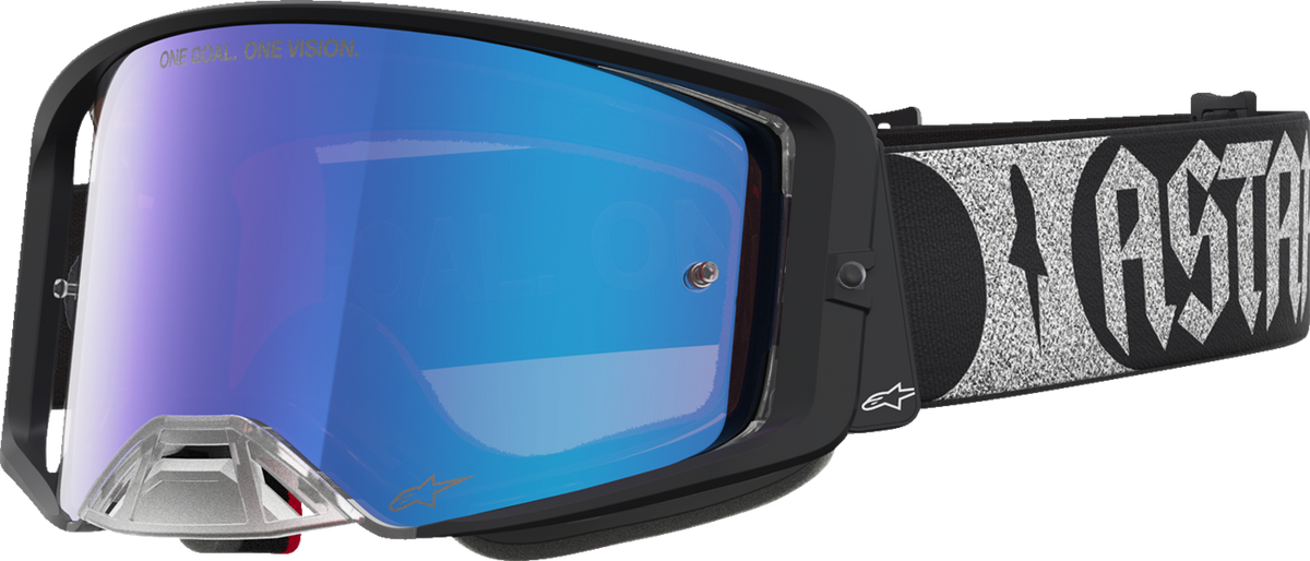 ALPINESTARS GOGGLES Supertech Goggle - Atrox - Black/Silver - Pink Mirror Lens 5100327-1712