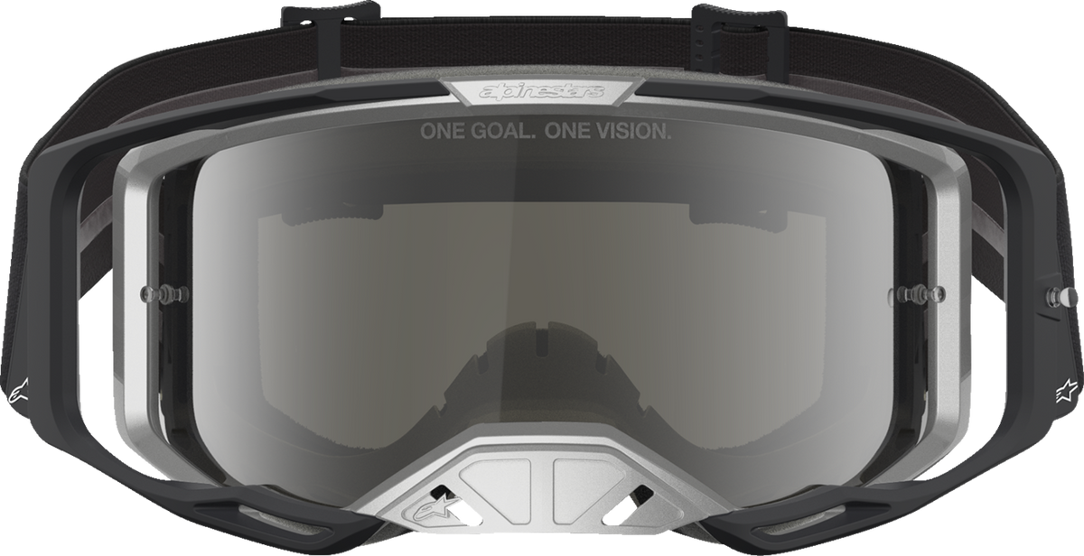 ALPINESTARS GOGGLES Vision 8 Goggle - Amber - Black/Silver - Silver Mirror Lens 5101427-1728