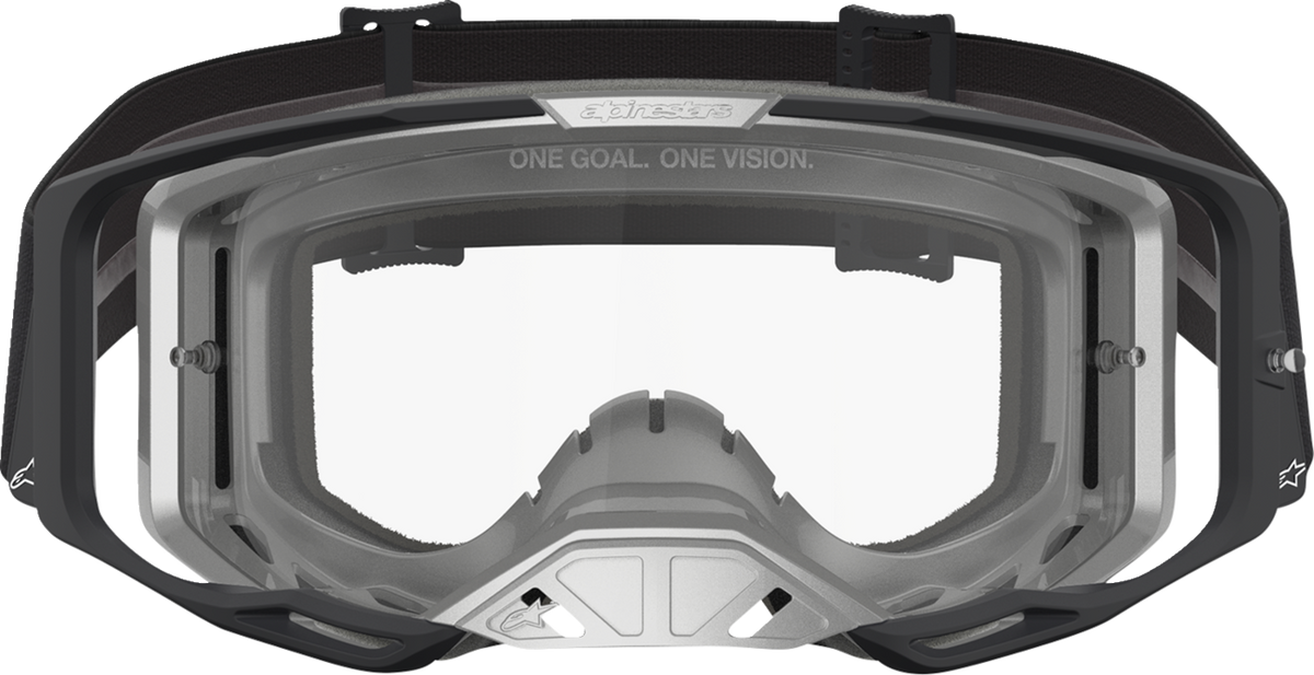 ALPINESTARS GOGGLES Vision 8 Goggle - Amber - Black/Silver - Clear Lens 5101527-1742