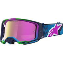 ALPINESTARS GOGGLES Vision 8 Goggle - Maven - Blithe Blue/Purple - Pink Mirror Lens 5101627-7358