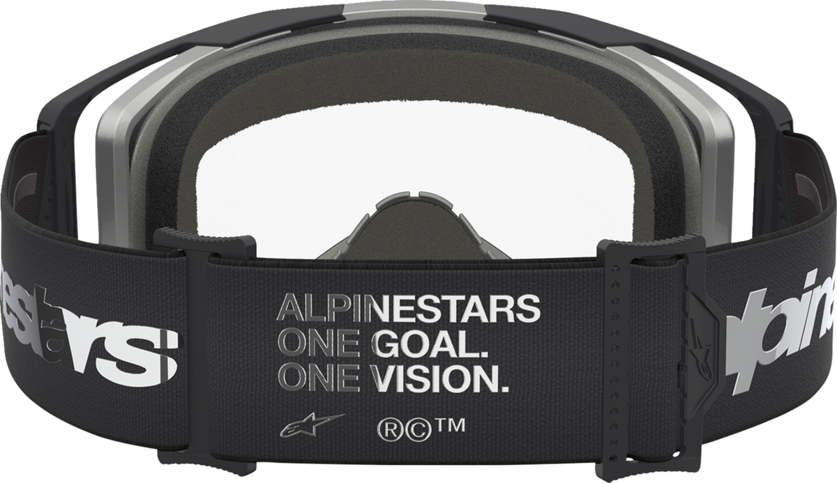 ALPINESTARS GOGGLES Vision 8 Goggle - Amber - Black/Silver - Clear Lens 5101527-1742
