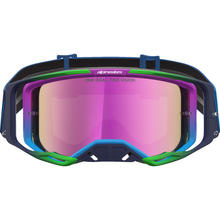 ALPINESTARS GOGGLES Vision 8 Goggle - Maven - Blithe Blue/Purple - Pink Mirror Lens 5101627-7358