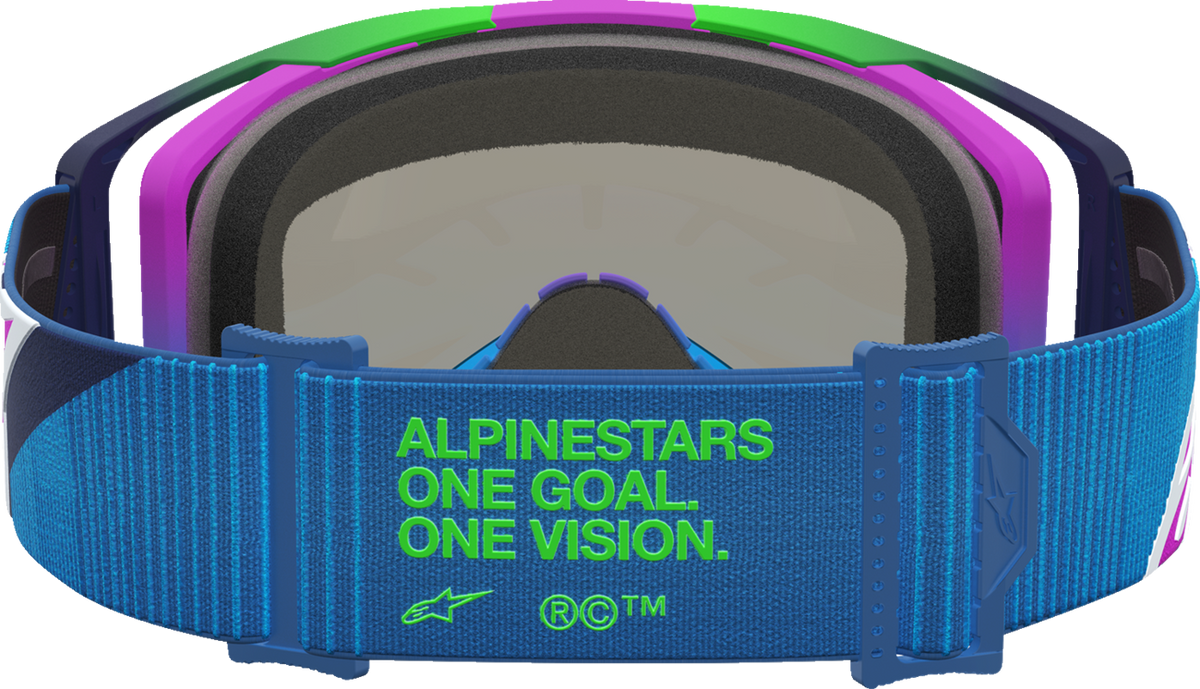 ALPINESTARS GOGGLES Vision 8 Goggle - Maven - Blithe Blue/Purple - Pink Mirror Lens 5101627-7358