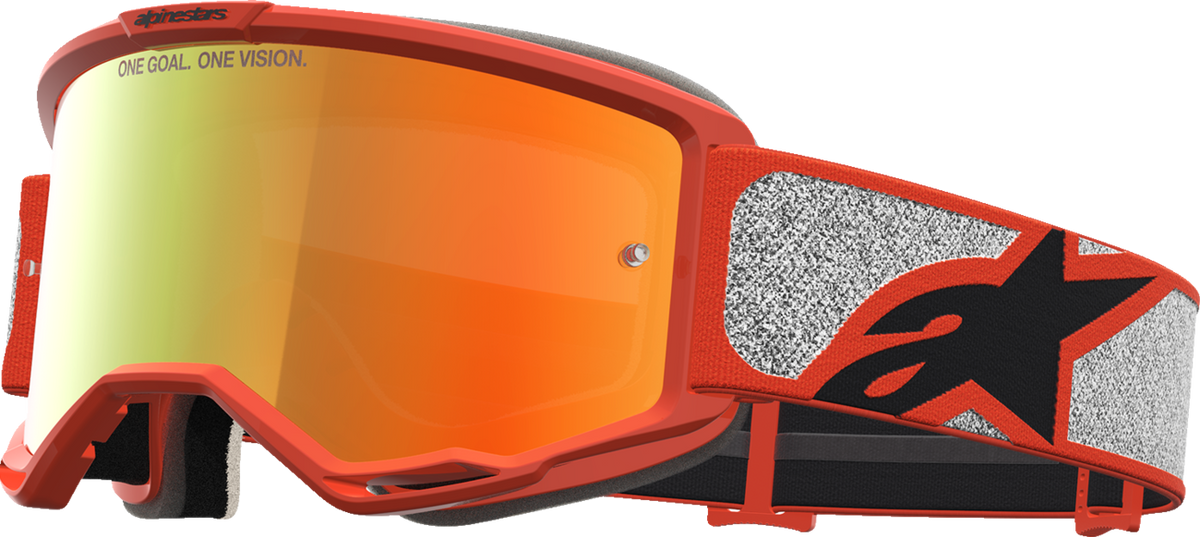 ALPINESTARS GOGGLES Vision 5 Goggle - Rora - Silver/Orange - Red Mirror Lens 5101927-1741
