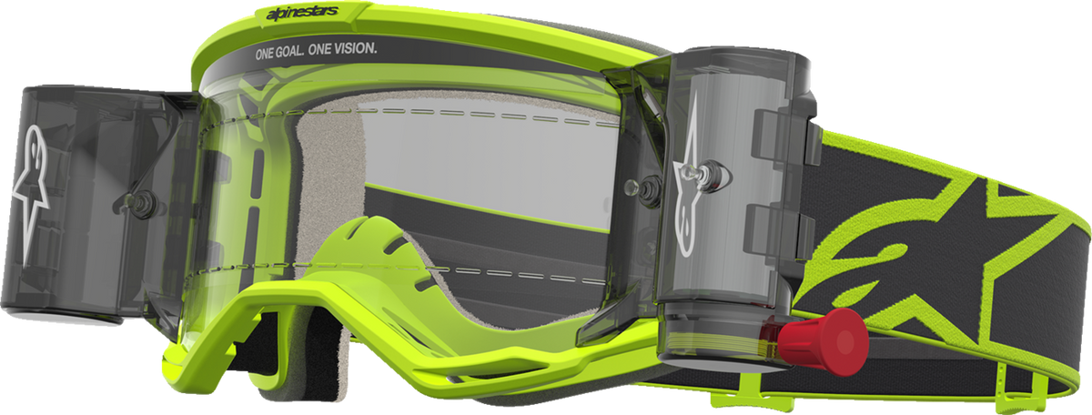 ALPINESTARS GOGGLES Vision 5 Goggle - Rora - Roll-Off - Fluo Yellow/Black - Clear Lens 5103427-5012