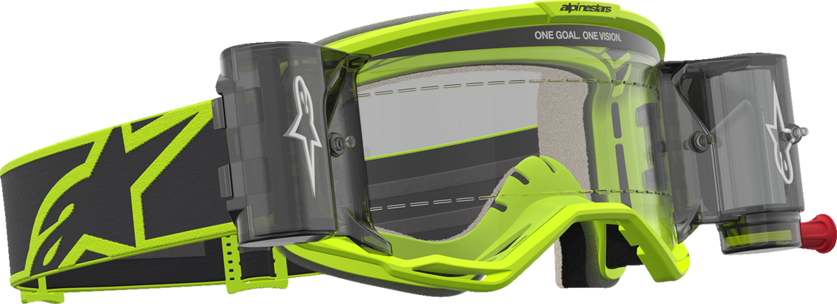 ALPINESTARS GOGGLES Vision 5 Goggle - Rora - Roll-Off - Fluo Yellow/Black - Clear Lens 5103427-5012