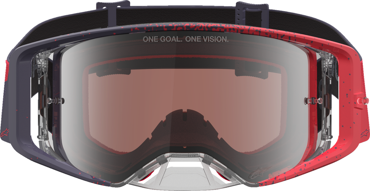 ALPINESTARS GOGGLES Supertech Goggle - Hiten - Black/Red - Silver Mirror Lens 5100527-1434