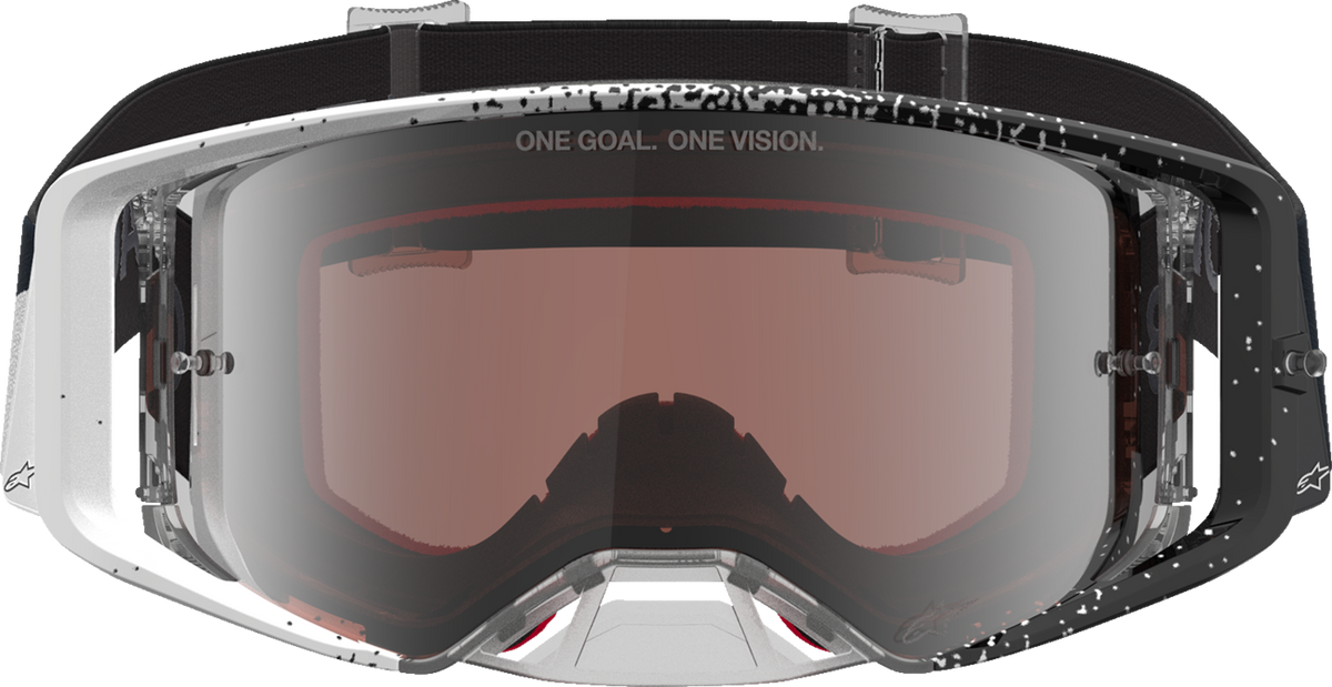 ALPINESTARS GOGGLES Supertech Goggle - Hiten - White/Black - Silver Mirror Lens 5100527-2094