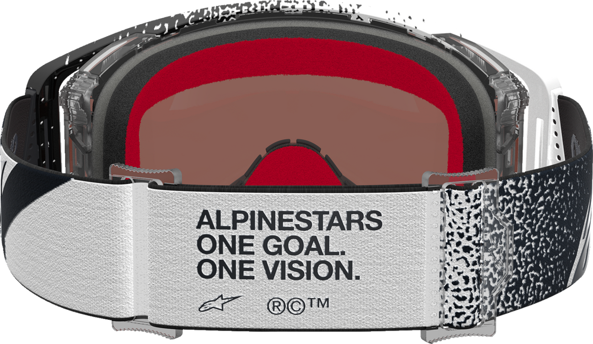 ALPINESTARS GOGGLES Supertech Goggle - Hiten - White/Black - Silver Mirror Lens 5100527-2094