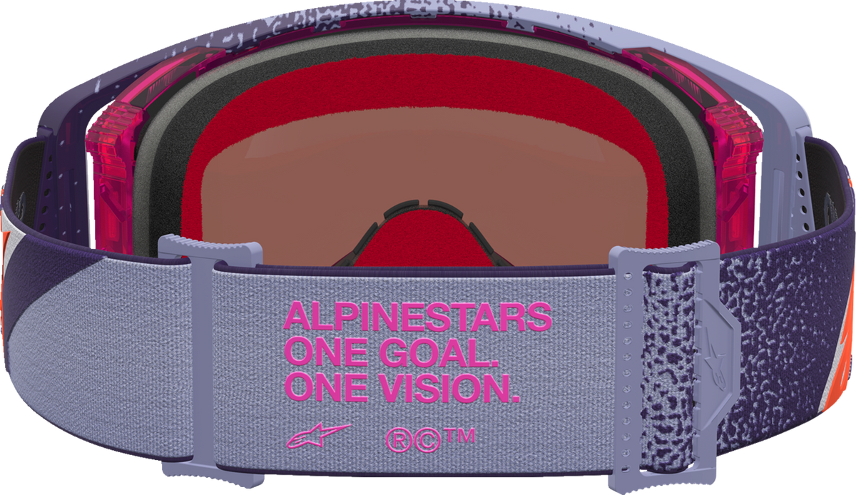 ALPINESTARS GOGGLES Supertech Goggle - Hiten - Purple/Red - Pink Mirror Lens 5100527-3229