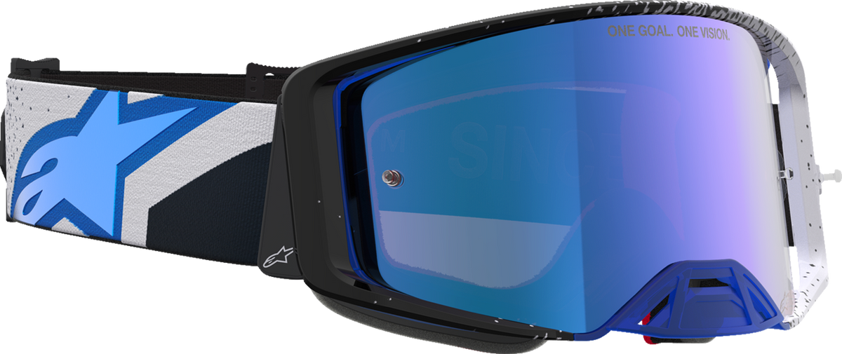 ALPINESTARS GOGGLES Supertech Goggle - Hiten - Black/Blue - Blue Mirror Lens 5100527-7352