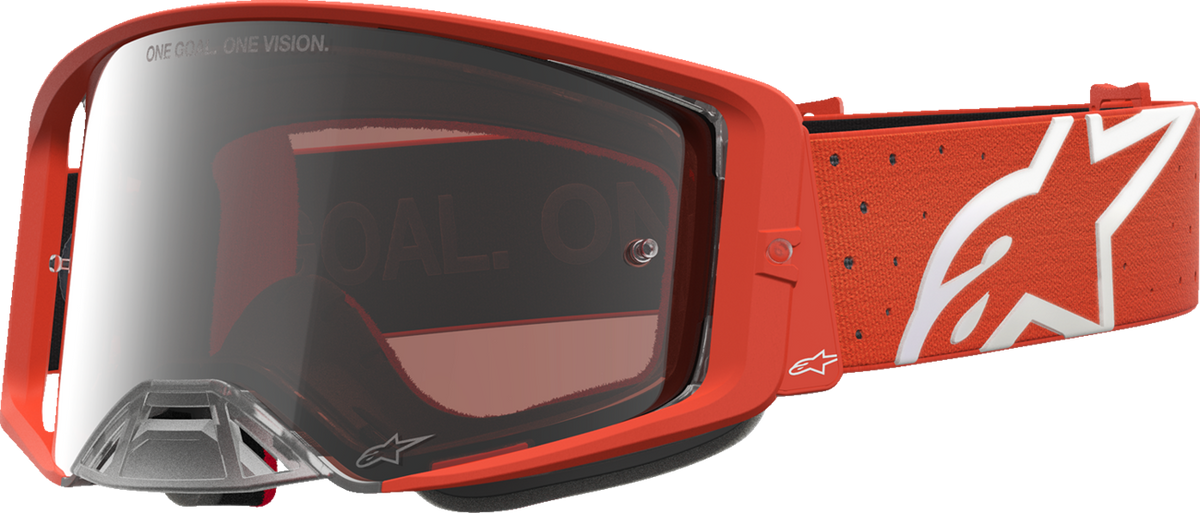 ALPINESTARS GOGGLES Supertech Goggle - Vesta - Orange/Silver - Silver Mirror Lens 5100727-4013