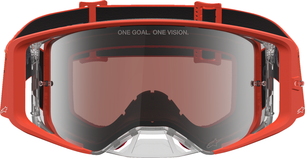 ALPINESTARS GOGGLES Supertech Goggle - Vesta - Orange/Silver - Silver Mirror Lens 5100727-4013