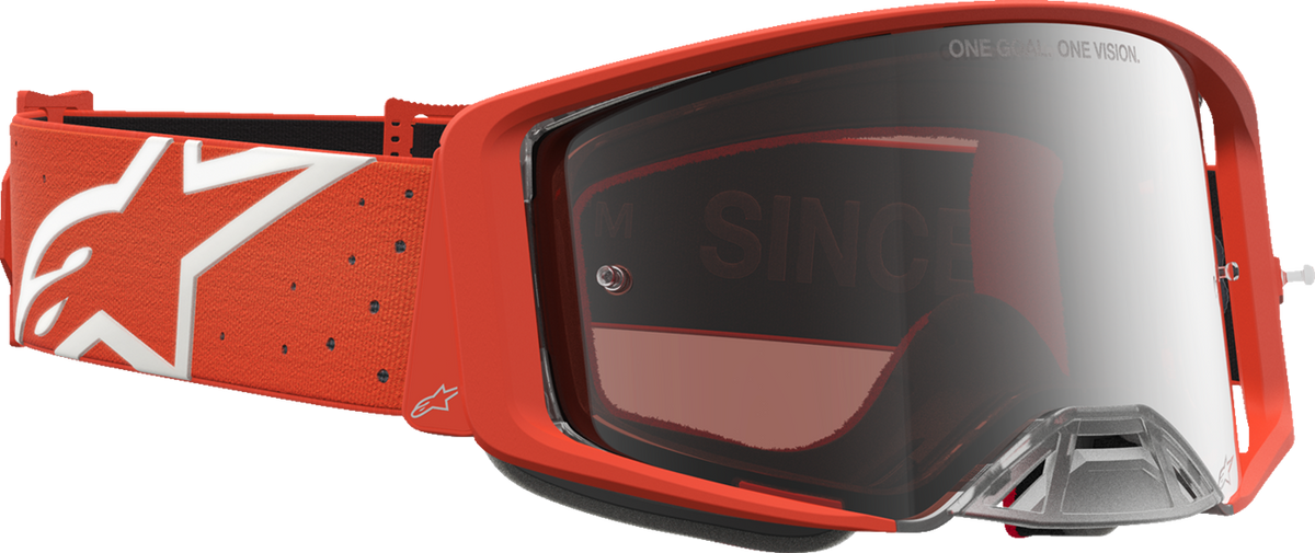 ALPINESTARS GOGGLES Supertech Goggle - Vesta - Orange/Silver - Silver Mirror Lens 5100727-4013
