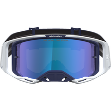 ALPINESTARS GOGGLES Vision 8 Goggle - Amber - Navy/White - Blue Mirror Lens 5101427-7357