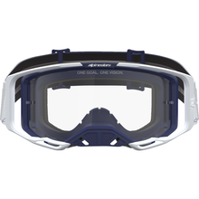 ALPINESTARS GOGGLES Vision 8 Goggle - Amber - White/Navy - Clear Lens 5101527-2109