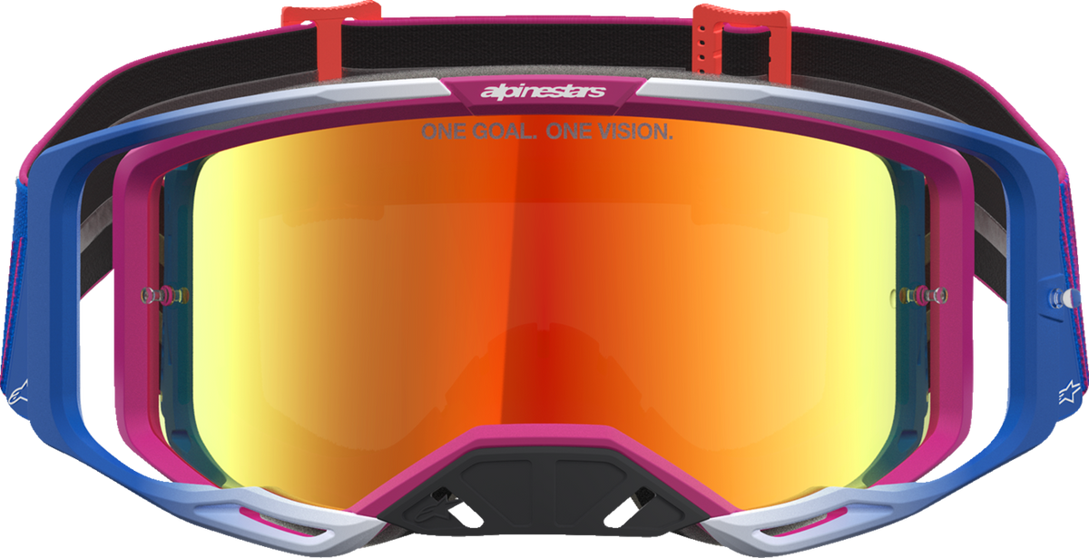ALPINESTARS GOGGLES Vision 8 Goggle - Maven - Fire Red/Black - Red Mirror Lens 5101627-3235