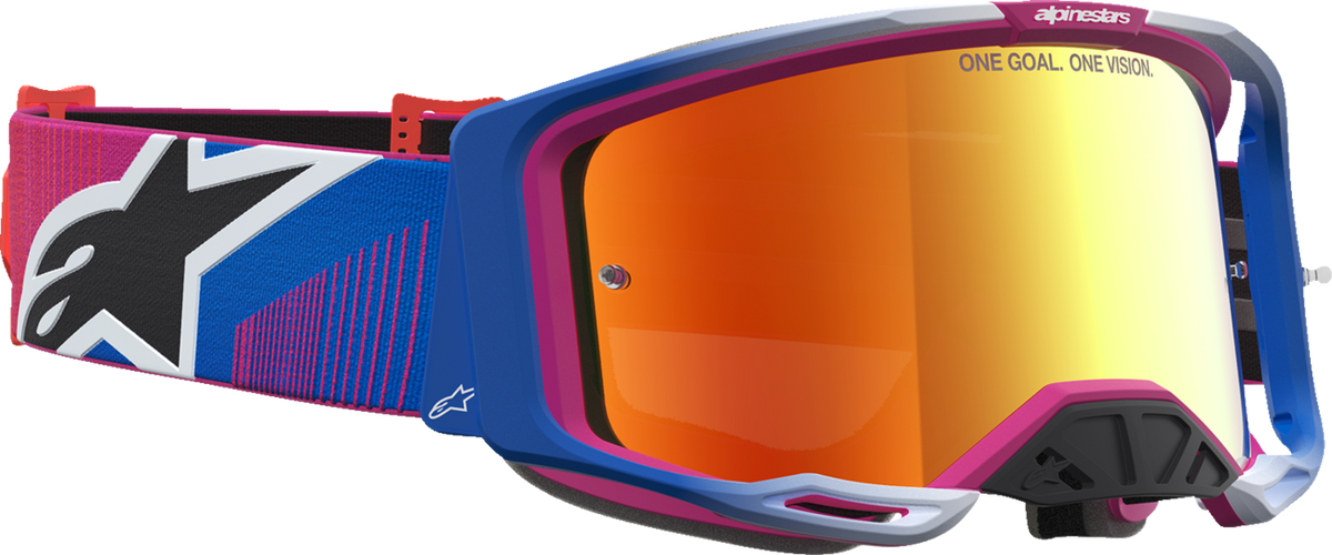 ALPINESTARS GOGGLES Vision 8 Goggle - Maven - Fire Red/Black - Red Mirror Lens 5101627-3235