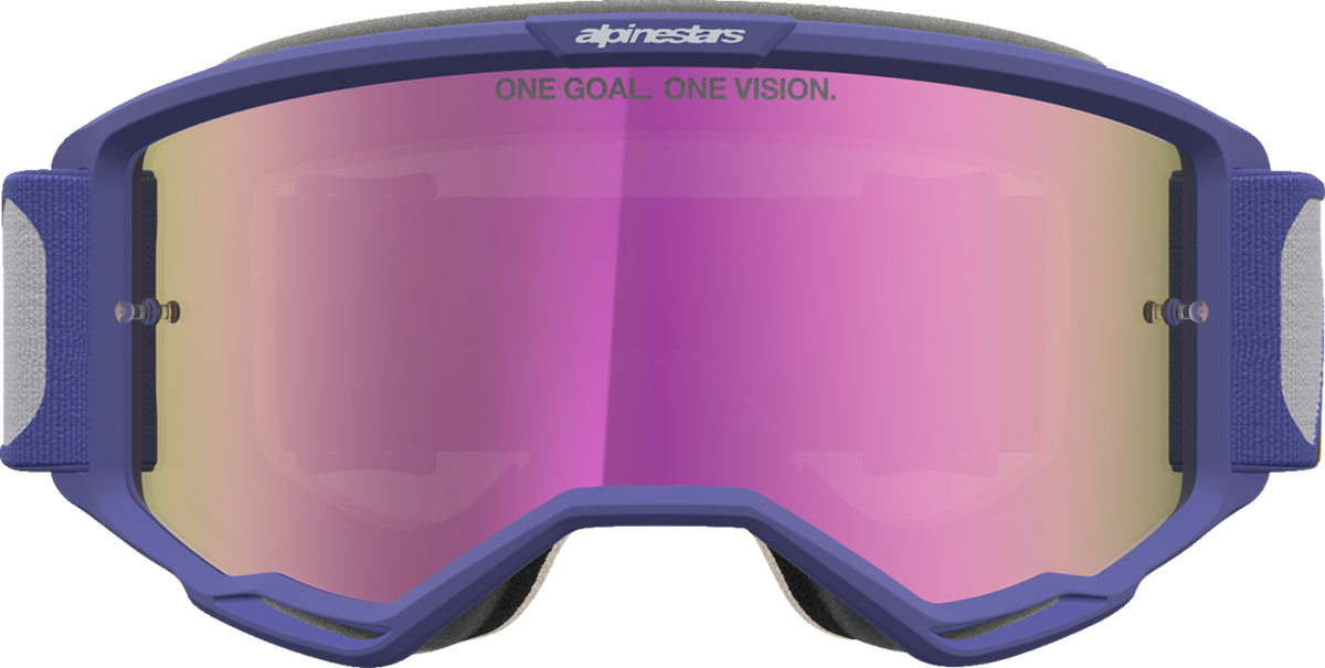 ALPINESTARS GOGGLES Vision 5 Goggle - Drag - Red/Purple - Pink Mirror Lens 5101727-3233