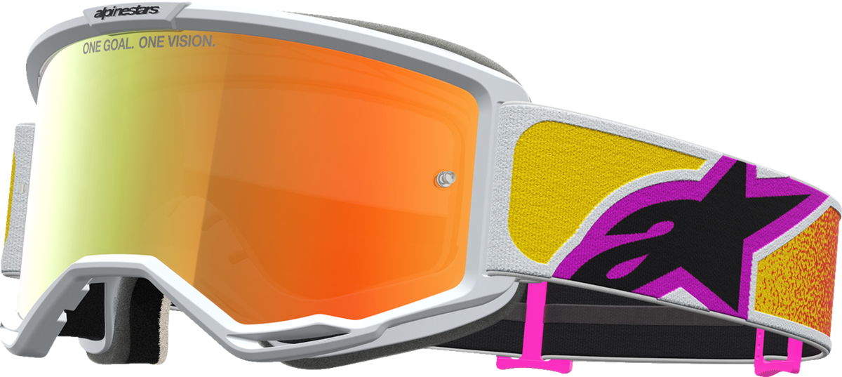 ALPINESTARS GOGGLES Vision 5 Goggle - Drag - Orange/Red - Red Mirror Lens 5101727-4009