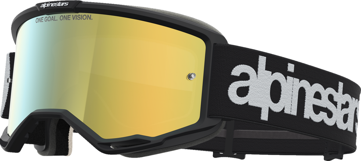ALPINESTARS GOGGLES Vision 5 Goggle - Hone - Black/White - Gold Mirror Lens 5101827-1762