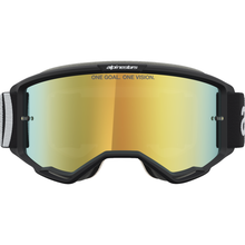 ALPINESTARS GOGGLES Vision 5 Goggle - Hone - Black/White - Gold Mirror Lens 5101827-1762