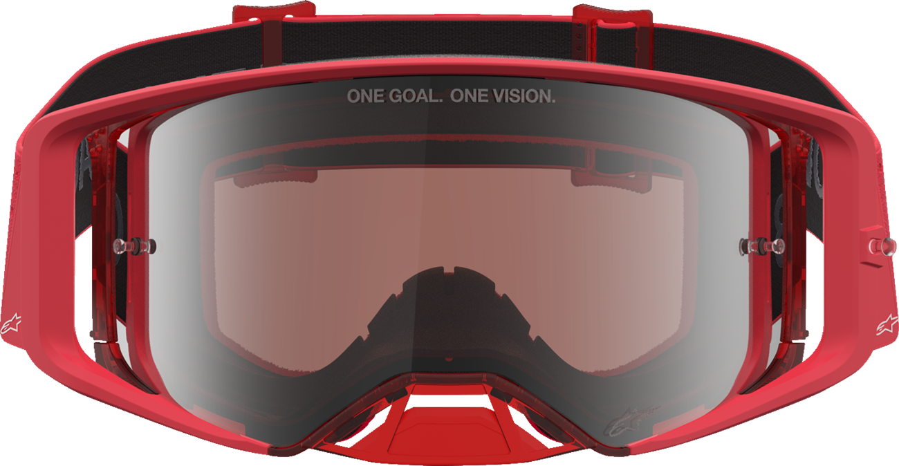 ALPINESTARS GOGGLES Youth Vision Goggle - Vesta - Red Fluo/Chrome - Silver Mirror Lens 5140127-3231