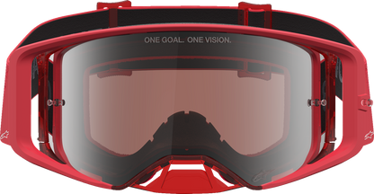 ALPINESTARS GOGGLES Youth Vision Goggle - Vesta - Red Fluo/Chrome - Silver Mirror Lens 5140127-3231