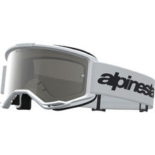 ALPINESTARS GOGGLES Vision 3 Goggle - Wordmark - White/Black - Silver Mirror Lens 5103225-2094