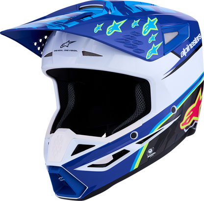 ALPINESTARS SM3 Helmet - Falcon - Blue/White/Black/Pink Fluo - Medium 8300927-7347-M